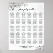 Tableau de placement de mariage à 30 tables Lavand (Devant)