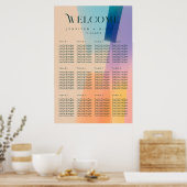 Tableau de placement de mariage à dégradé moderne (Cuisine)