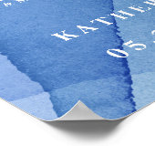 Tableau de placement de mariage à formes aquarelle (Coin)