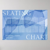 Tableau de placement de mariage à formes aquarelle (Devant)