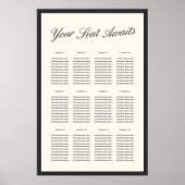 Tableau de placement de mariage à l'écriture class (Devant)