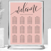 Tableau de placement de mariage à l'écriture corai
