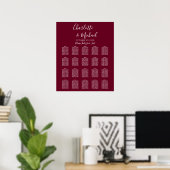 Tableau de placement de mariage à l'écriture manus (Bureau à domicile)