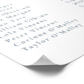 Tableau de placement de mariage à monogramme Crête (Coin)