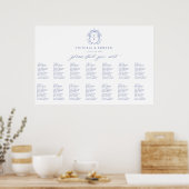 Tableau de placement de mariage à monogramme Régen (Cuisine)