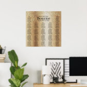 Tableau de placement de mariage à tourbillon doré (Bureau à domicile)