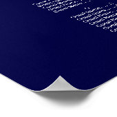 Tableau de placement de mariage alphabétique bleu (Coin)