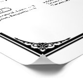 Tableau de placement de mariage alphabétique noir (Coin)
