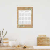 Tableau de placement de mariage aux feuilles de ve (Cuisine)