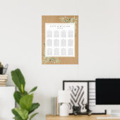 Tableau de placement de mariage aux feuilles de ve (Bureau à domicile)