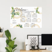 Tableau de placement de mariage aux sphères dorées (Bureau à domicile)