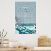 Tableau de placement de mariage aux vagues océaniq (Cuisine)