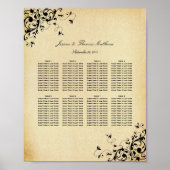 Tableau de placement de mariage aux volutes antiqu (Devant)