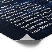 Tableau de placement de mariage bleu marine Tourne (Coin)