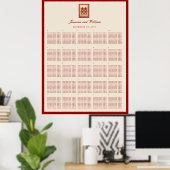 Tableau de placement de mariage chinois Double Bon (Bureau à domicile)