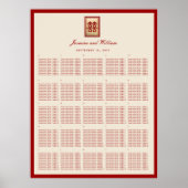 Tableau de placement de mariage chinois Double Bon (Devant)