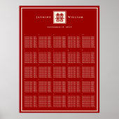 Tableau de placement de mariage chinois Double Bon (Devant)