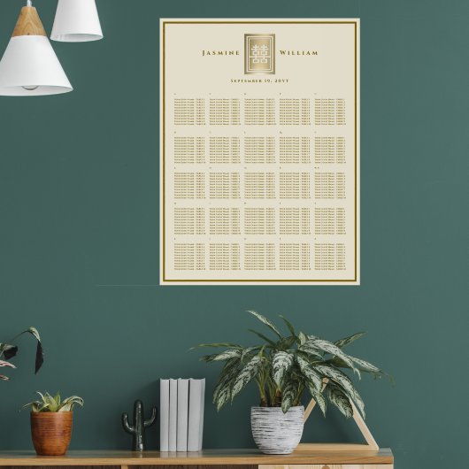 Tableau de placement de mariage chinois Double Hap (Salon 1)