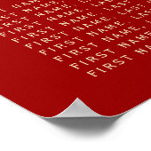 Tableau de placement de mariage chinois Rectangle (Coin)