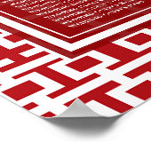 Tableau de placement de mariage chinois Red Double (Coin)