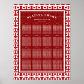 Tableau de placement de mariage chinois Red Double (Devant)