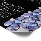 Tableau de placement de mariage classique à fleurs (Coin)