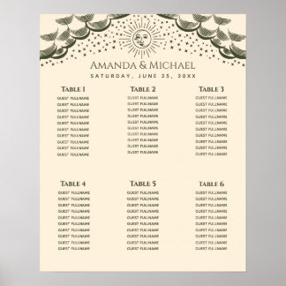 Tableau de placement de mariage de carte de tarot