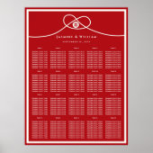 Tableau de placement de mariage Double Bonheur 囍 U (Devant)