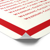 Tableau de placement de mariage Double Bonheur Red (Coin)