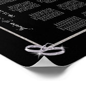 Tableau de placement de mariage élégant en diamant (Coin)