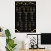 Tableau de placement de mariage élégant et mystiqu (Bureau à domicile)