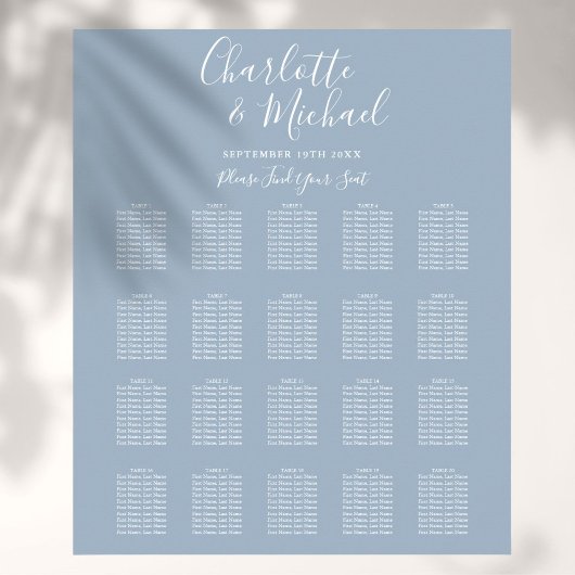 Tableau de placement de mariage élégant poussiéreu