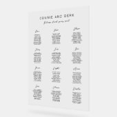 Tableau de placement de mariage en acrylique moder (Angle)