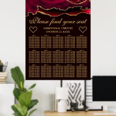 Tableau de placement de mariage en agate fausse br (Bureau à domicile)