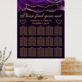 Tableau de placement de mariage en agate pailletée (Cuisine)