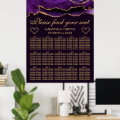 Tableau de placement de mariage en agate pailletée (Bureau à domicile)