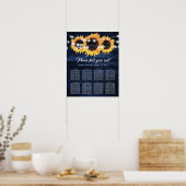 Tableau de placement de mariage en bois bleu marin (Cuisine)