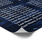 Tableau de placement de mariage en bois bleu marin (Coin)