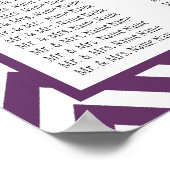 Tableau de placement de mariage en chevron zig zag (Coin)