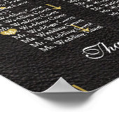 Tableau de placement de mariage en cuir noir avec (Coin)