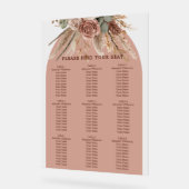 Tableau de placement de mariage en herbe de pampa (Angle)