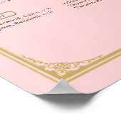 Tableau de placement de mariage en rose champagne (Coin)