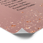 Tableau de placement de mariage en rose gold paill (Coin)