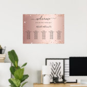 Tableau de placement de mariage en rose gold paill (Bureau à domicile)