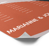 Tableau de placement de mariage en terre cuite ble (Coin)