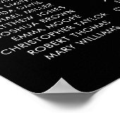 Tableau de placement de mariage espace noir et lun (Coin)