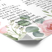 Tableau de placement de mariage Fleurs Florales Ro (Coin)