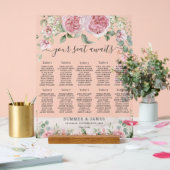 Tableau de placement de mariage Fleurs Florales Ro (Mariage)