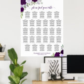 Tableau de placement de mariage floral Boho violet (Bureau à domicile)