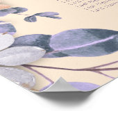 Tableau de placement de mariage floral couleur pêc (Coin)